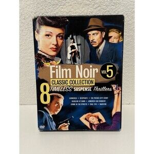 FILM NOIR CLASSIC COLLECTION Vol. 5 (4-DVD Set) CIB Complete W Slip TESTED